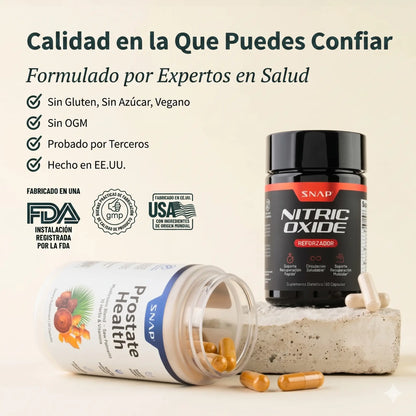 Combo para la salud de la próstata + óxido nítrico