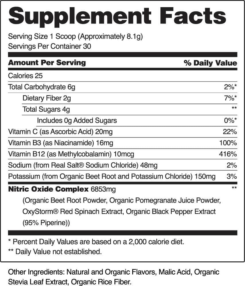 Nitric Oxide Organic Beets - Mixed Berry Flavor