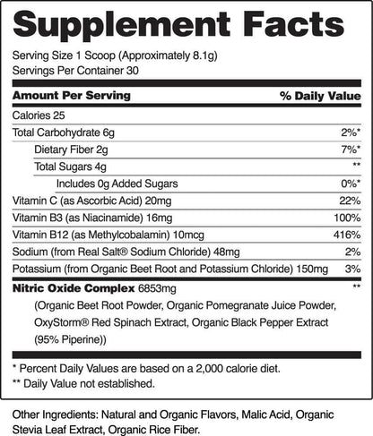Nitric Oxide Organic Beets - Mixed Berry Flavor
